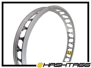 HR-Felge 26" Hashtagg 47mm (32 Loch) - silber