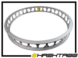 HR-Felge 19" Hashtagg 47mm (32 Loch) - silber