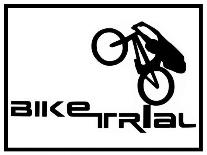 Aufkleber Bike Trial Logo - groß schwarz-ABTLGr-0-6